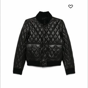 Ralph Lauren Black quilt leather jacket